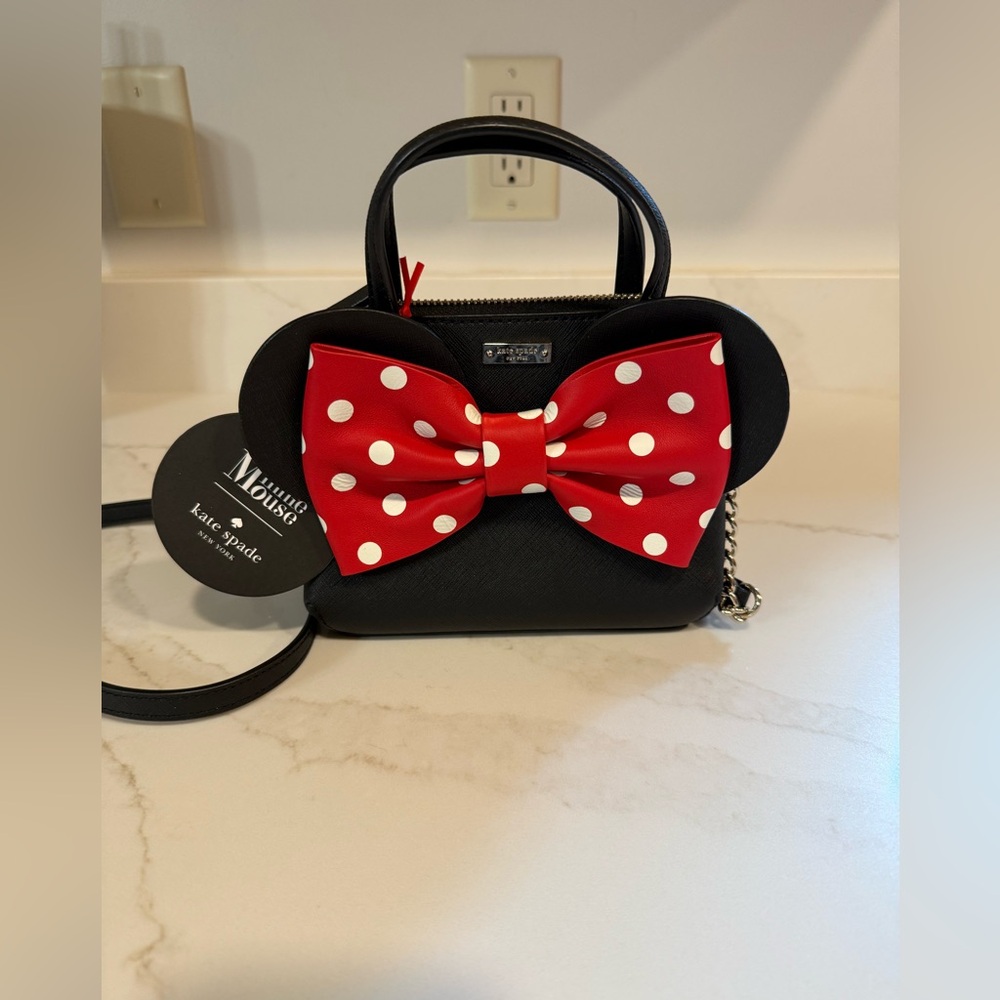 Kate Spade Disney Minnie Mouse Mini Maise Crossbody Bag Saffiano Leather